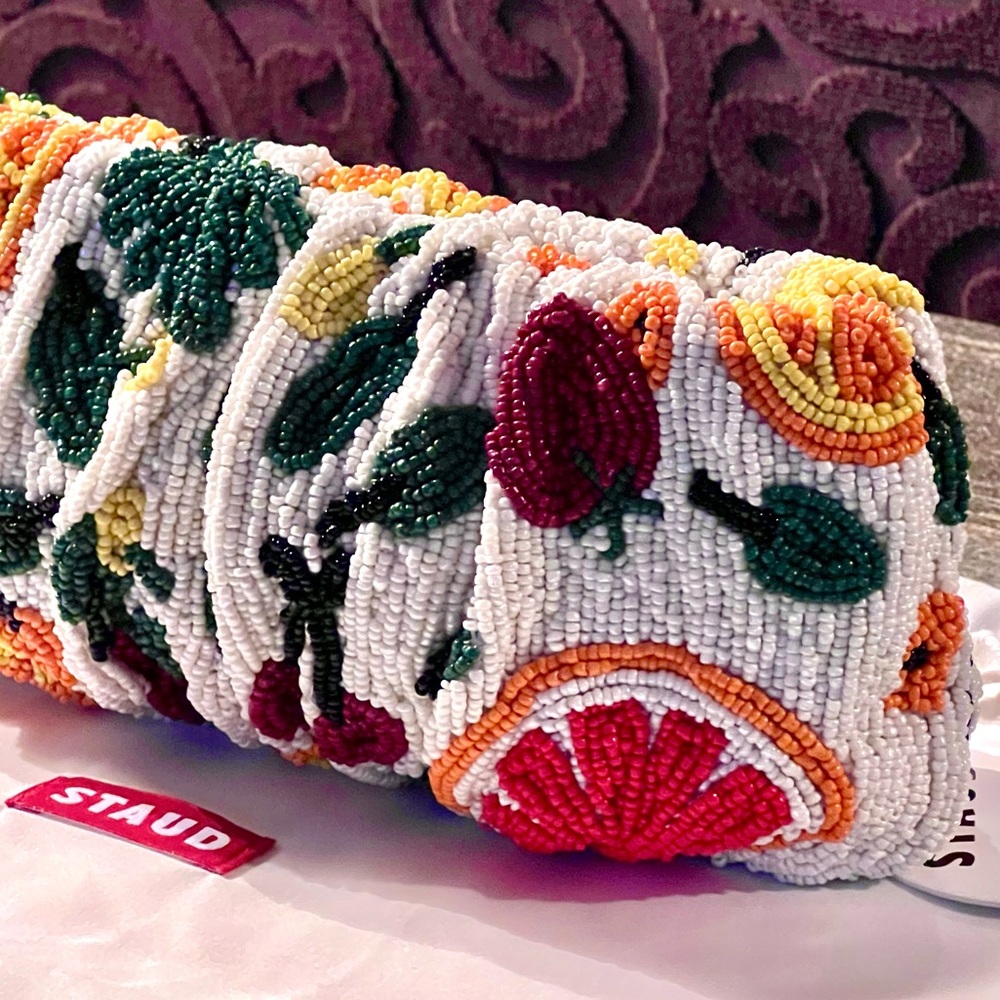 🌺🎉HP🎉🌺 NWT Staud Beaded Bean Bag Fruit Salad - Picture 14 of 16